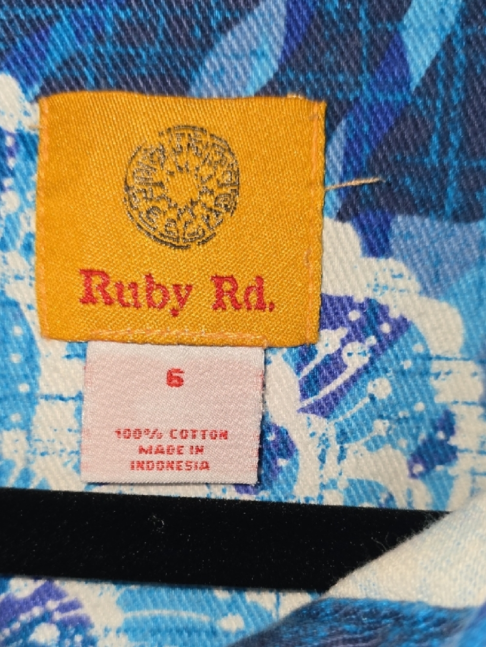 Ruby Rd. Blue Multi Floral Patchwork Jean Jacket - Picture 2 of 5